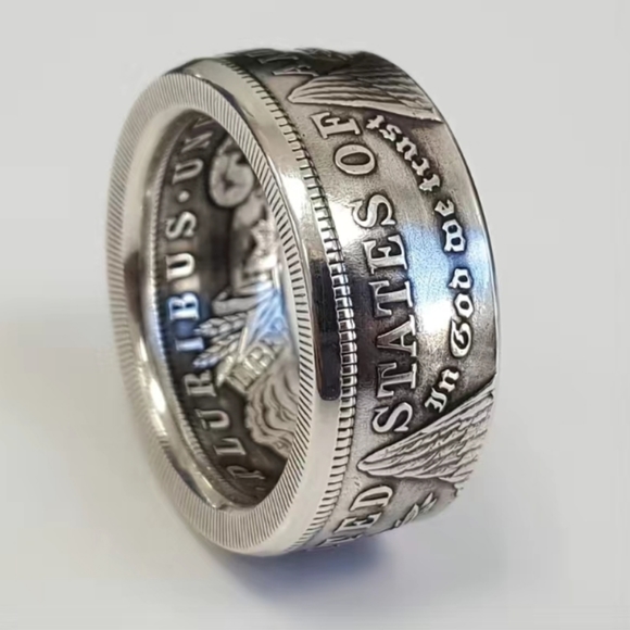 Mens United States of America Silver Ring - Picture 4 of 5